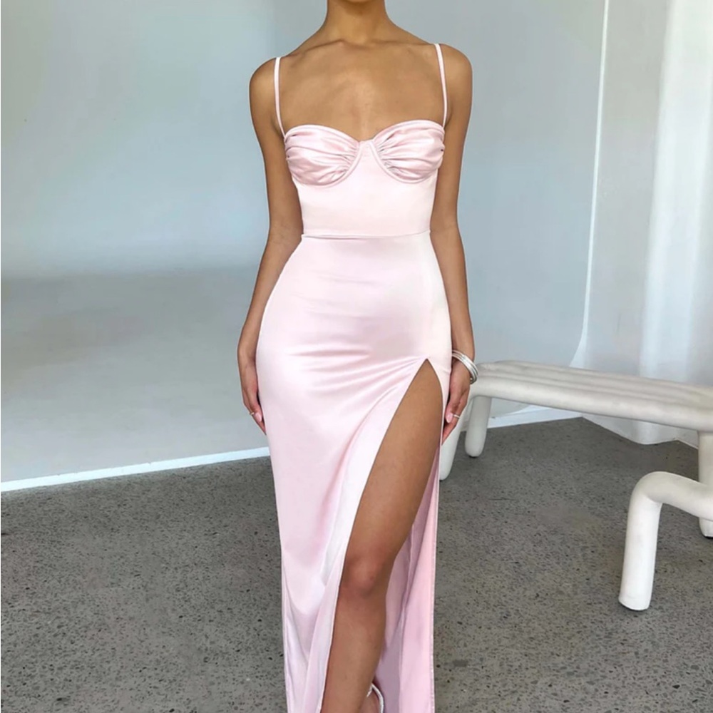 Elegant Pink Evening Gown